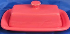 FiestaWare Flamingo Covered Butter Dish Retired Color HLC Homer Laughlin Fiesta picture
