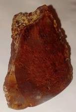 Rare Pre-1980s Old Stock Oregon Red Sagenite Agate Specimen - Polished 35g picture