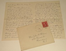 1899 handwritten letter - Globe Village Mass to PROVIDENCE R.I. picture