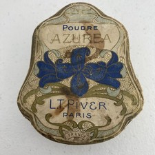 Art Nouveau Antique French Face Powder Box LT PIVER Paris Azurea Imperfect Look picture