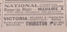 JAN 12, 1913 NEWSPAPER PG #2897- HOWARD THURSTON MAGIC SHOW- RARE DOUBLE BOOKING picture