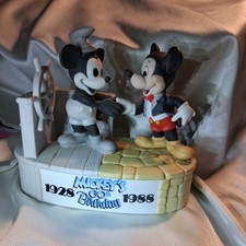 Vintage Mickey Mouse 60th Birthday Figurine 1928-1988 Disney Japan Rare picture