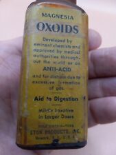 ANTIQUE LABELED MEDICINE CORK TOP BOTTLE Magnesia Oxoids picture