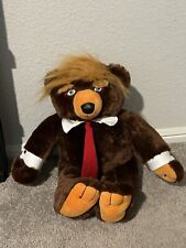 TRUMPY BEAR Deluxe 22” Donald Trump Teddy Bear Plush With American Flag Cape (1) picture