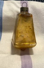 Vtg Gold CORNING Rare Flat Lantern Christmas Ornament picture