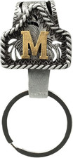 XZYLY Vintage Western Cowboy Letter Keychain,Handmade Metal A-Z Initial Key Chai picture
