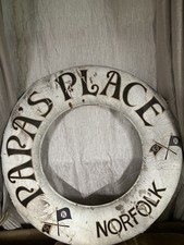 VTG Papas Place Norfolk-Life Ring Preserver Buoy Nautical Restaurant Decor Sign picture