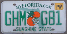 One FLORIDA double Orange license plate Your choice   GHM G 81 picture