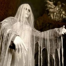 5.6 FT ANIMATED RISING GHOST WOMAN HALLOWEEN ANIMATRONIC PROP picture