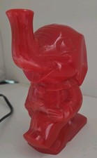 Vintage Red Hard Plastic ELEPHANT Toy FLASHLIGHT LIGHT picture