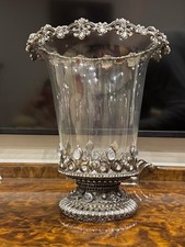 Vase Antique Georgian Jeweled Glass 18th Century Stunning Bohemian Filigree picture