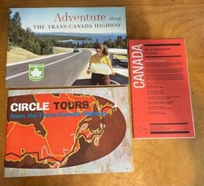CANADA HIGHWAY ROAD MAP & CANADIAN TRAVEL BOOKLETS 1960s Vintage picture
