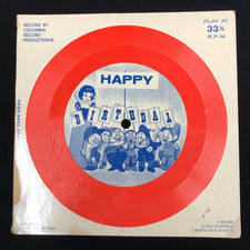 Vtg 1964 Snow White Disneyland Happy Birthday 33 RPM Record American Telecard  picture