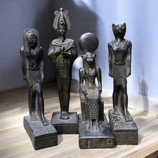 Ancient Egyptian Antiquities 4 Statues of the Gods of Ancient Egypt Mythology BC picture