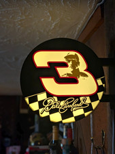 Dale Earnhardt #3 Double Sided Lighted Wall Light Sign picture