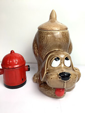 Vintage McCoy #0272 Brown Thinking Puppy Hound Dog Cookie Jar and Hydrant 10