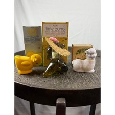 Vintage 1970s Avon Cologne Bottle Lot Little Lamb Burro Fluffy Chick w Boxes picture