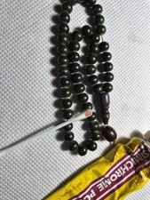 45+1 AMBER BAKELITE GREEN BEADS PRAYER BEADS 20 GRAMS picture