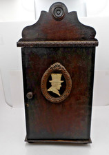 Antique? Dekalb Furniture Co Brooklyn NY Wood Phone Cabinet / Box  picture