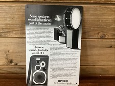 Pioneer HPM-100 Speaker Ad reproduction Tin Metal sign 8