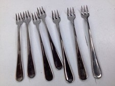 Wm A Rogers Oneida LTD Stainless Flatware Pickle / Olive Fork (Set of 6) picture