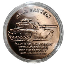 M60 Patton Tank Veteran God Have Mercy On Enemy Challenge Coin M-60 Tanker Army picture
