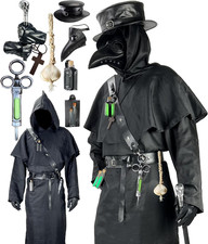 Plague Doctor Costume Set Halloween Props Renaissance Medieval Monk Priest Cospl picture