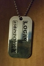 MIP- WOLVERINE/LOGAN 2-Sided Silvertone DOG TAG on 20 Inch Chain picture