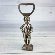Brussels Silver Pewter Tone Metal  Naughty Boy Child  Bottle Opener Figure 3.5