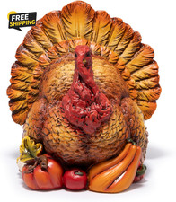 Thanksgiving Turkey Decoration,Fall Harvest Tabletop Centerpiece picture