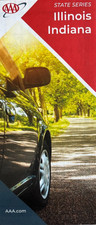 New AAA ILLINOIS - INDIANA STATE ROAD MAP Highway Tour IL/IN LATEST 2025 picture