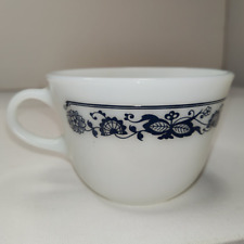 Pyrex C Handle Milk Glass Old Town Blue Onion Coffee Tea Mug Cup  picture