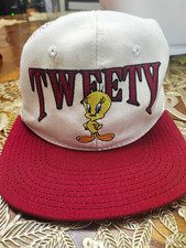 Warner Bros. Studio Store Tweety Looney Tunes Adjustable Snapback Cap 1991 picture