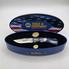 NEW 2006 NAPA Tools & Equipment Collectible Folding Knife Tin Coin Pin Set picture