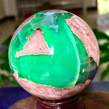 273g Natural Volcano Agate Quartz sphere crystal Mineral ball Energy Healing picture
