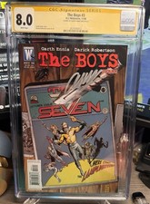 The Boys #3 CGC 8.0 Signed Garth Ennis 2006 WildStorm Ennis Robertson picture