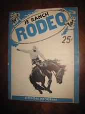 Vintage Antique 1949 JE Ranch Rodeo Program Hughesville PA Advertising picture