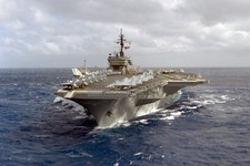 USS CONSTELLATION CV-64 AIRCRAFT CARRIER PACIFIC OCEAN WWII 4X6 PHOTO picture
