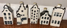 Blue Delft's KLM Amsterdam Holland Houses Lot Set 5 #5, 30, 33, 103, 111 Empty picture