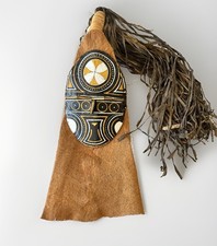 Vintage Yucuna Matapi Colombian Amazon Bark Cloth Ceremonial Dance Mask 44in picture