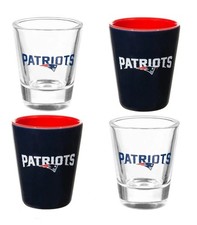 New England Patriots- Shot Glass Set, 4pc - 2oz - New In Box picture