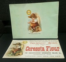 Ceresota Flour Large Trade Card/Blotter & Fantasy Story Watercolor Book 1912  picture
