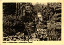 Kassel Wilhelmshöhe Schlossteich Temple Germany 1930 Postcard picture