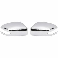 1 Pair Chrome Side Mirrors Cover Driver Side Mirror Housing,Passenger Side Mi... picture