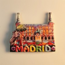 Spain Madrid Puerta del Sol Tourist Souvenir 3D Resin Fridge Magnets Craft Gift picture