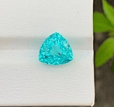 9.05 Ct+ Certified Natural Blue Paraiba Tourmaline Trillion Cut Loose Gemstone picture
