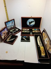 Vntg Collector Eagle Knife Sets With Cases 5 Sets picture