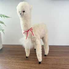 Vintage Genuine Alpaca Wool Fur Peruvian Handmade Folk Art Figurine 11