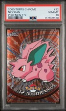 2000 TOPPS CHROME POKEMON T.V. #32 NIDORAN PSA 10 💎 - New Cert - POP 86 picture