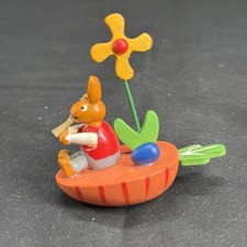 Erzgebirge STEINBACH Easter Rabbit Figurine Bunny Eggs Miniature Germany Vintage picture